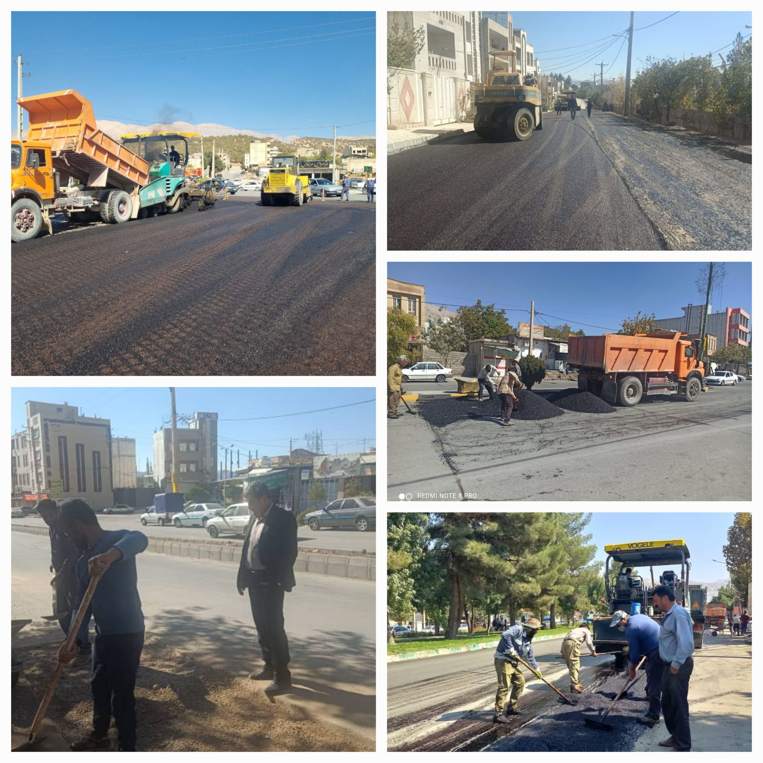 آغاز عملیات گسترده لکه‌گیری و روکش آسفالت در معابر یاسوج