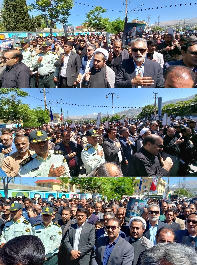 شهر یاسوج سیاه پوش شد/ برگزاری مراسم بزرگداشت رئیس جمهور شهید / تصاویر